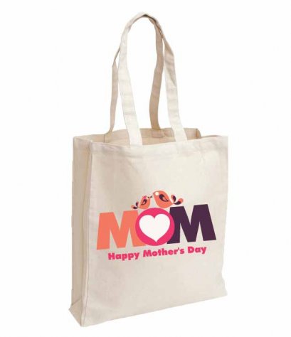 กระเป๋า Fabric Mom happy Mothers day bag